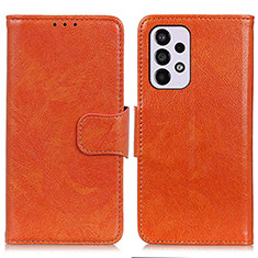 Handytasche Stand Schutzhülle Flip Leder Hülle N05P für Samsung Galaxy A33 5G Orange