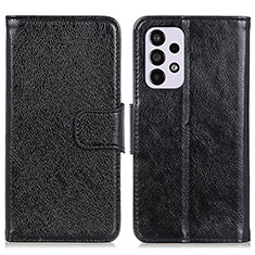 Handytasche Stand Schutzhülle Flip Leder Hülle N05P für Samsung Galaxy A33 5G Schwarz