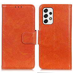 Handytasche Stand Schutzhülle Flip Leder Hülle N05P für Samsung Galaxy A53 5G Orange