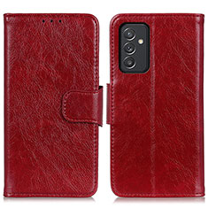 Handytasche Stand Schutzhülle Flip Leder Hülle N05P für Samsung Galaxy A82 5G Rot