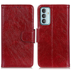 Handytasche Stand Schutzhülle Flip Leder Hülle N05P für Samsung Galaxy M23 5G Rot