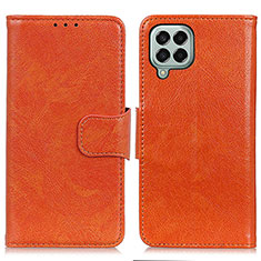 Handytasche Stand Schutzhülle Flip Leder Hülle N05P für Samsung Galaxy M33 5G Orange