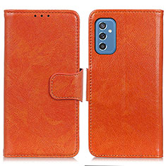 Handytasche Stand Schutzhülle Flip Leder Hülle N05P für Samsung Galaxy M52 5G Orange