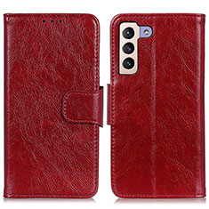 Handytasche Stand Schutzhülle Flip Leder Hülle N05P für Samsung Galaxy S21 FE 5G Rot