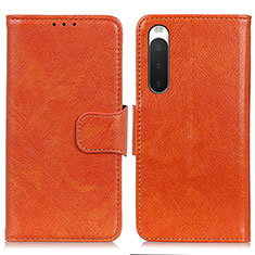 Handytasche Stand Schutzhülle Flip Leder Hülle N05P für Sony Xperia 10 IV SO-52C Orange