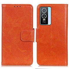 Handytasche Stand Schutzhülle Flip Leder Hülle N05P für Vivo Y76s 5G Orange