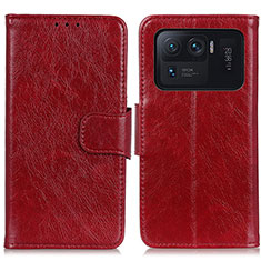 Handytasche Stand Schutzhülle Flip Leder Hülle N05P für Xiaomi Mi 11 Ultra 5G Rot