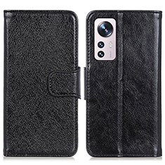 Handytasche Stand Schutzhülle Flip Leder Hülle N05P für Xiaomi Mi 12 5G Schwarz