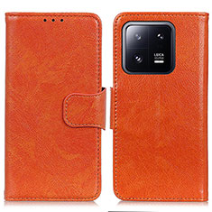 Handytasche Stand Schutzhülle Flip Leder Hülle N05P für Xiaomi Mi 13 5G Orange