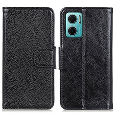 Handytasche Stand Schutzhülle Flip Leder Hülle N05P für Xiaomi Redmi 10 5G Schwarz