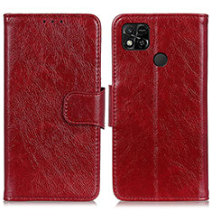 Handytasche Stand Schutzhülle Flip Leder Hülle N05P für Xiaomi Redmi 9C Rot