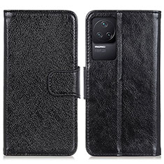 Handytasche Stand Schutzhülle Flip Leder Hülle N05P für Xiaomi Redmi K50 Pro 5G Schwarz