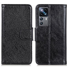 Handytasche Stand Schutzhülle Flip Leder Hülle N05P für Xiaomi Redmi K50 Ultra 5G Schwarz