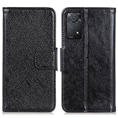 Handytasche Stand Schutzhülle Flip Leder Hülle N05P für Xiaomi Redmi Note 11 Pro 5G Schwarz