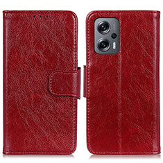 Handytasche Stand Schutzhülle Flip Leder Hülle N05P für Xiaomi Redmi Note 12 Turbo 5G Rot