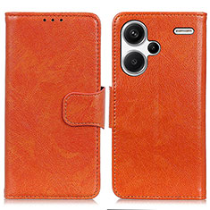 Handytasche Stand Schutzhülle Flip Leder Hülle N05P für Xiaomi Redmi Note 13 Pro+ Plus 5G Orange