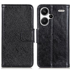 Handytasche Stand Schutzhülle Flip Leder Hülle N05P für Xiaomi Redmi Note 13 Pro+ Plus 5G Schwarz