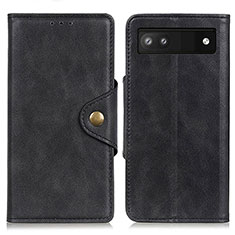 Handytasche Stand Schutzhülle Flip Leder Hülle N06P für Google Pixel 7a 5G Schwarz