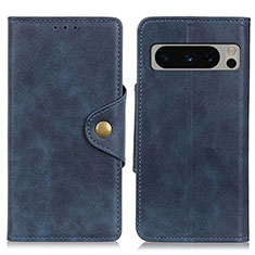 Handytasche Stand Schutzhülle Flip Leder Hülle N06P für Google Pixel 8 Pro 5G Blau