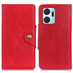 Handytasche Stand Schutzhülle Flip Leder Hülle N06P für Huawei Honor X7a Rot