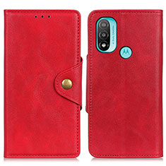 Handytasche Stand Schutzhülle Flip Leder Hülle N06P für Motorola Moto E20 Rot