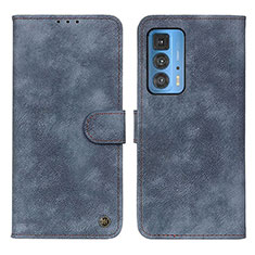 Handytasche Stand Schutzhülle Flip Leder Hülle N06P für Motorola Moto Edge 20 Pro 5G Blau