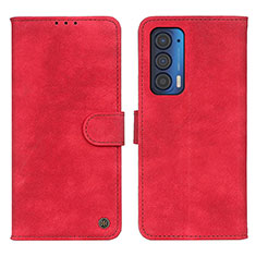 Handytasche Stand Schutzhülle Flip Leder Hülle N06P für Motorola Moto Edge (2021) 5G Rot