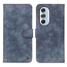 Handytasche Stand Schutzhülle Flip Leder Hülle N06P für Motorola Moto Edge 30 Pro 5G Blau