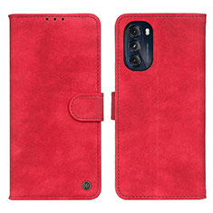 Handytasche Stand Schutzhülle Flip Leder Hülle N06P für Motorola Moto G 5G (2022) Rot