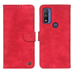 Handytasche Stand Schutzhülle Flip Leder Hülle N06P für Motorola Moto G Pure Rot