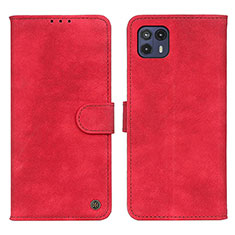 Handytasche Stand Schutzhülle Flip Leder Hülle N06P für Motorola Moto G50 5G Rot