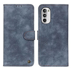 Handytasche Stand Schutzhülle Flip Leder Hülle N06P für Motorola Moto G71s 5G Blau