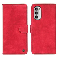 Handytasche Stand Schutzhülle Flip Leder Hülle N06P für Motorola Moto G71s 5G Rot