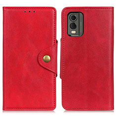 Handytasche Stand Schutzhülle Flip Leder Hülle N06P für Nokia C32 Rot