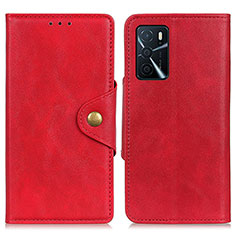 Handytasche Stand Schutzhülle Flip Leder Hülle N06P für Oppo A16 Rot