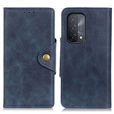 Handytasche Stand Schutzhülle Flip Leder Hülle N06P für Oppo A54 5G Blau