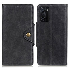 Handytasche Stand Schutzhülle Flip Leder Hülle N06P für Oppo A55S 5G Schwarz