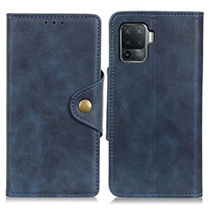 Handytasche Stand Schutzhülle Flip Leder Hülle N06P für Oppo A94 4G Blau