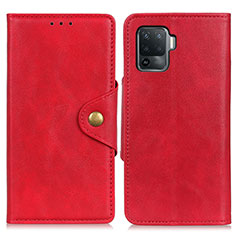 Handytasche Stand Schutzhülle Flip Leder Hülle N06P für Oppo A94 4G Rot