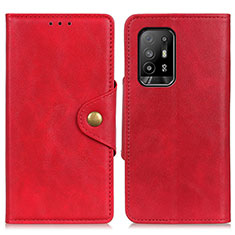 Handytasche Stand Schutzhülle Flip Leder Hülle N06P für Oppo A94 5G Rot