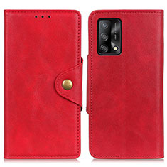 Handytasche Stand Schutzhülle Flip Leder Hülle N06P für Oppo F19 Rot