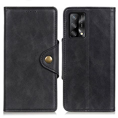 Handytasche Stand Schutzhülle Flip Leder Hülle N06P für Oppo F19 Schwarz