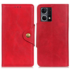 Handytasche Stand Schutzhülle Flip Leder Hülle N06P für Oppo F21 Pro 4G Rot