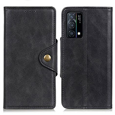 Handytasche Stand Schutzhülle Flip Leder Hülle N06P für Oppo K9 5G Schwarz