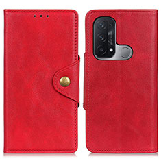 Handytasche Stand Schutzhülle Flip Leder Hülle N06P für Oppo Reno5 A Rot