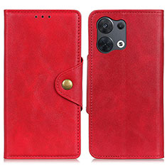 Handytasche Stand Schutzhülle Flip Leder Hülle N06P für Oppo Reno8 5G Rot