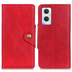 Handytasche Stand Schutzhülle Flip Leder Hülle N06P für Oppo Reno8 Lite 5G Rot