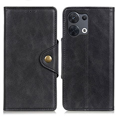 Handytasche Stand Schutzhülle Flip Leder Hülle N06P für Oppo Reno9 Pro+ Plus 5G Schwarz