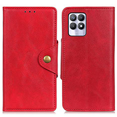 Handytasche Stand Schutzhülle Flip Leder Hülle N06P für Realme 8i Rot