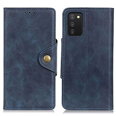 Handytasche Stand Schutzhülle Flip Leder Hülle N06P für Samsung Galaxy A02s Blau